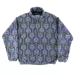 Patagonia Vintage 90s Mens Medium Synchilla Snap-T Fleece Pullover Tehuelche USA - Bild 1 von 15