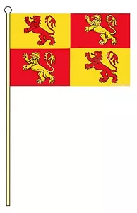 OWAIN GLYN DWR WALES WELSH PACK OF 12 medium HAND FLAG 9"X6" 22.5cm x 15cm - Picture 1 of 1