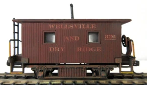 HO SCALE WELLSVILLE 2 AXLE CABOOSE - Picture 1 of 4