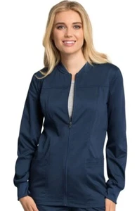 Cherokee Revolution Style 305 Crew Neck Detailed Scrub Jacket in "Navy" Size XL - Picture 1 of 4