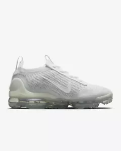 Nuevo con etiquetas Nike para mujer Air Vapormax 2021 FlyKnit blanco puro platino DC4112-100 talla 9 - Imagen 1 de 5