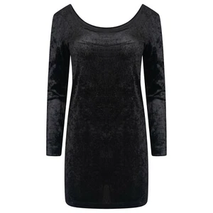 DAMEN/DAMEN MODE ZERKLEINERTER SAMT TIEFER RÜCKENKLEID - Bild 1 von 4