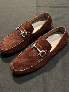 $795 SALVATORE FERRAGAMO MOCASINES TALLA 11EE = US 12 45 ZAPATOS AUTÉNTICOS - Imagen 1 de 24