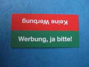 JU 21-145 Einlegeschild, ,, Werbung, ja Bitte `` und Keine Werbung - Bild 1 von 1