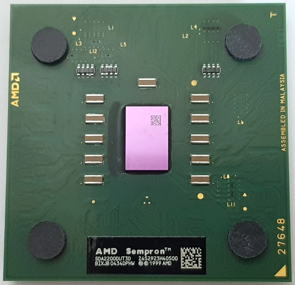 AMD SEMPRON 2200 SOCKET A 2.2 SDA2200DUT3D Z452923H40500 BIXJB 0434DPHW CPU 1999 - Image 1 of 1