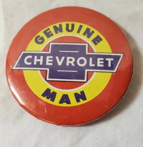 Vintage "Genuine Chevrolet Man" Button/Pinback - Nice! - Picture 1 of 2