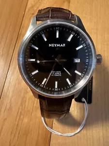 NEYMAR 40mm Herren Automatik 200m Edelstahl Uhr Lederband - Bild 1 von 7
