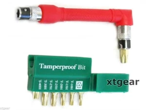 9-teiliges manipulationssicheres Sicherheit Torx Bits Set T10, T15, T20, T25, T27, T30, T40 mit Schraubenschlüssel - Bild 1 von 2