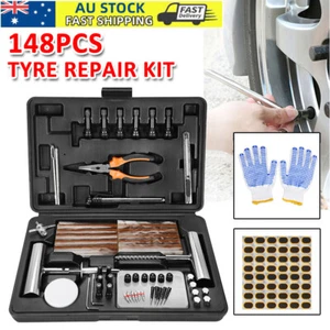 148PCS Tyre Puncture Repair Recovery Kit Heavy Duty 4WD Offroad Plugs Tubeless - Picture 1 of 12
