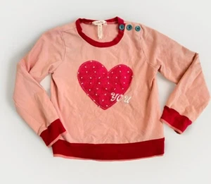 Girls Matilda Jane Heart to Heart Love You heart Sweatshirt Top Size 10 - Picture 1 of 1