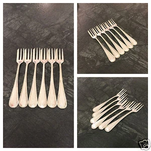 Kleine Gabeln 6 Personen 90 er Silberauflage Besteck Silberbesteck versilbert - Bild 1 von 2