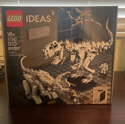 НОВЫЙ/ЗАПЕЧАТАННЫЙ LEGO 21320 окаменелости динозавров тираннозавр трицератопс идеи #208 снятый с производства набор - Изображение 1 из 4