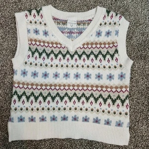 Abercrombie Kids Girls' Oversized Sweater Vest Multicolor Size 9/10 Pullover - Picture 1 of 6