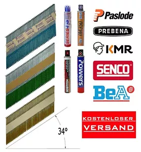Paslode Streifennägel 34° D-Kopf IM90 BeA Senco Prebena Hikoki Milwaukee Hilti - Bild 1 von 17