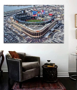 Citi Field - New York Mets Stadium  - Large 36 x 24 Ariel View Drone Shot - Picture 1 of 2