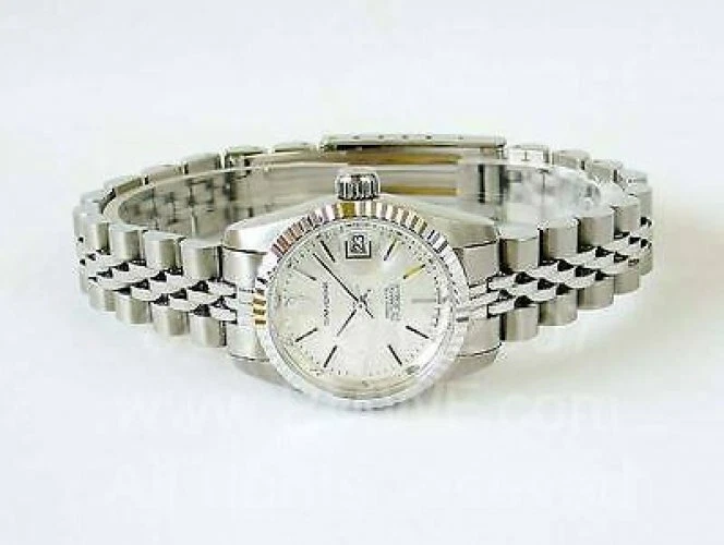 Reloj automático para dama Sandoz Strip Hour Marker esfera blanca 8113X12-2 Foto 1 de 1