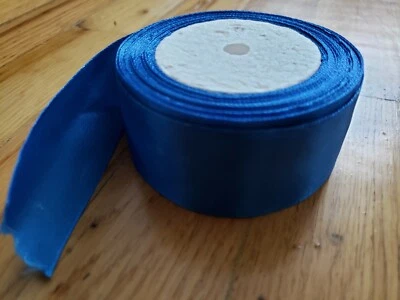 Ribbon Royal Blue 4cm width X 22m length - Image 1 of 2