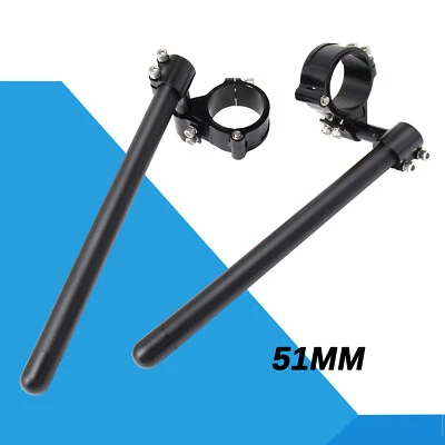 51MM Clip On 22mm Handlebar Handle Bar For Yamaha MT-09 XSR900 Suzuki GSXR1000 - Image 1 of 4