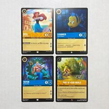 Disney Lorcana: The First Chapter - Little Mermaid (4) Card Lot! - Ariel Rare++