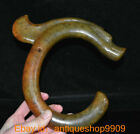 6.8 " China Hongshan Culture Hetian Jade Carved Pig Dragon Hook Amulet Pendant