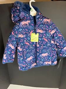 NUEVO CON ETIQUETAS Niñas 2T Meses Falls Creek Reversible Invierno Abrigo Chaqueta Unicornio Imitación Piel - Imagen 1 de 6