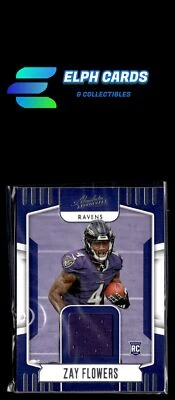 2023 Panini Absolute #ARM-9 Zay Flowers Absolute Rookie Materials - Image 1 of 2