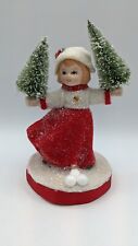 7" Margaret Haire Frostine on Dancing Noelle Christmas Figurine Snow Vintage
