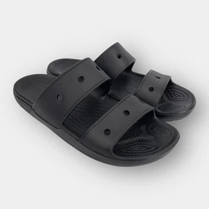 Crocs Men’s Black Classic Slides Size 10 Slip On Lightweight Shoes Comfort - Picture 1 of 7