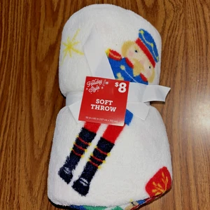 Holiday Style Nussknacker weich Überwurf 50" x 60", 100% Polyester, Weihnachten, Neu mit Etikett - Bild 1 von 2