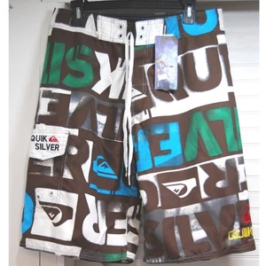 Pantalones cortos QuickSilver para hombre talla mediana 32 nuevos con etiquetas raspador de tabla de surf Y2K surf - Imagen 1 de 13