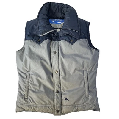 VTG Ski Vest Men's Sz M Down Western 70’s 80’s Snap Pocket Powder Gear Gorpcore - Image 1 of 4