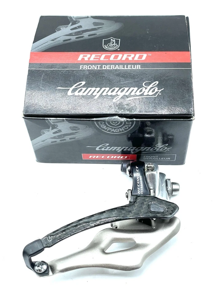 Desviador delantero Campagnolo Record CT 2x10 velocidades Braze-On FD5-RE2BCT NUEVO EN CAJA Foto 1 de 4
