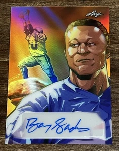 ‼️2024 Leaf Barry Sanders Auto Lion King #9/10 Anime Nation Detroit Lions Rare - Picture 1 of 2