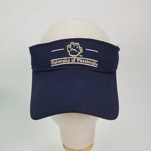 University of Pittsburgh Pitt Panther Strap Back Visor Blue - Picture 1 of 9