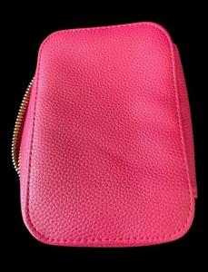 Trish McEvoy | Pink Vegan Leather Makeup Planner Cosmetics Limited Bag - Picture 1 of 5