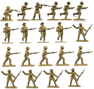 Soldatini giocattolo eserciti in plastica 1° versetto WW One fanteria USA 20 in 6 pos 54mm - Foto 1 di 1