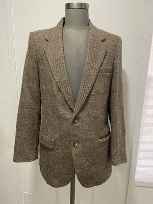 Blazer Oscar De La Renta Lana Cachemira Para Hombre Beige y Gris Talla 40R Foto 1 de 4