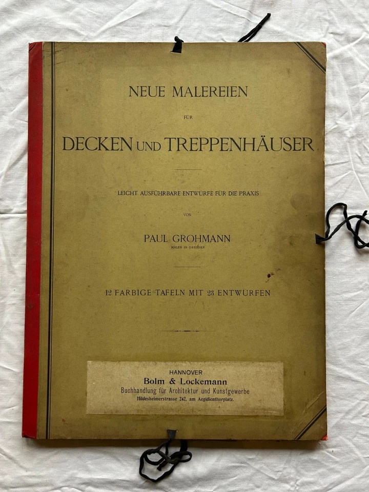 Lithografie Grohmann Maler in Dresden Jugendstil Serie 3 Neue Malereien - Bild 1 von 4