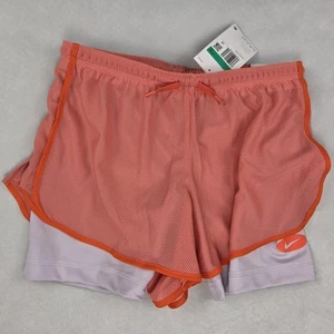 NIKE Pink Salt DRI-FIT TEMPO 2-IN-1 TRAINING/RUNNING SHORTS GIRLS SIZE XL NWT - Picture 1 of 3