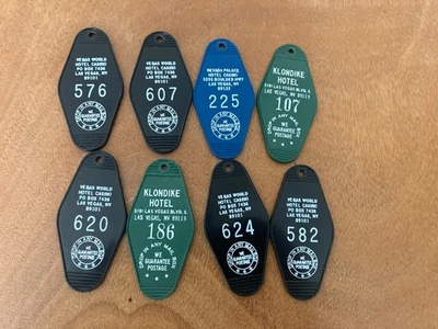 8 LLAVEROS MIXTOS DE HOTEL CAÍDA EN CUALQUIER BUZÓN PLÁSTICO VEGAS WORLD NEVADA PALACE Foto 1 de 4