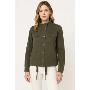 Kut from the Kloth Womens Jacket Size L Green Cotton Cargo Army - Picture 1 of 18