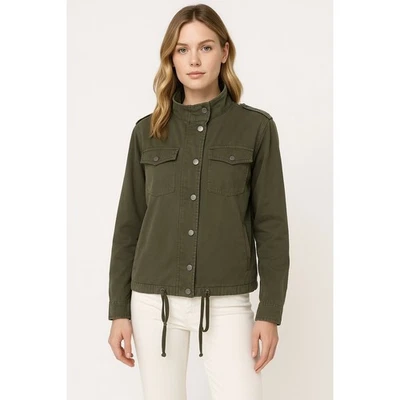 Kut from the Kloth Womens Jacket Size L Green Cotton Cargo Army - Image 1 of 4