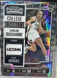 Caroline Ducharme Panini Logo HOLO Foil 2024-2025 Panini UCONN College Ticket SP - Picture 1 of 1