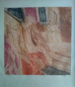 Volpini Renato "Composizione n.1" 1963 Acquaforte/Acquatinta cm.70x78 copia:7/10 - Imagen 1 de 4