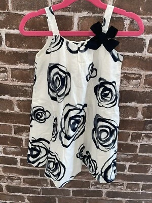 NUEVO CON ETIQUETAS VESTIDO BABY GAP BABYGAP HAVANA ROSA PINTADO NIÑO 4 AÑOS 4T LAZO NEGRO Foto 1 de 4