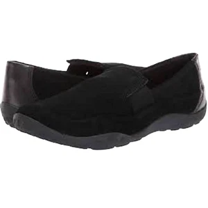 Clarks Haley Park bequeme flache Wildleder-Slipper Damenschuhe Größe 6,5 schwarz - Bild 1 von 5