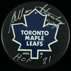 Allan Stanley Toronto Maple Leafs - Hockey Puck - PSA/DNA Authentic Autograph - Picture 1 of 4