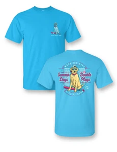 Sassy Frass Summer Days Double Plays Baseball Softball Dog Bright Girlie T Shirt - Imagen 1 de 1