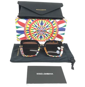 Dolce & Gabbana Sunglasses DG4373-F 3278/13 Havana Carretto Print Brown Gradient - Picture 1 of 12