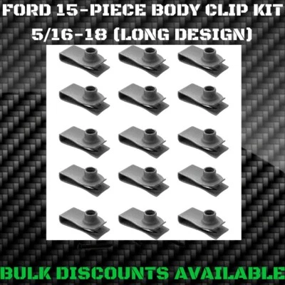 Ford Ranger 1983-1988 interior exterior delantero tuercas en U carrocería pernos clips 5/16-18 Foto 1 de 2